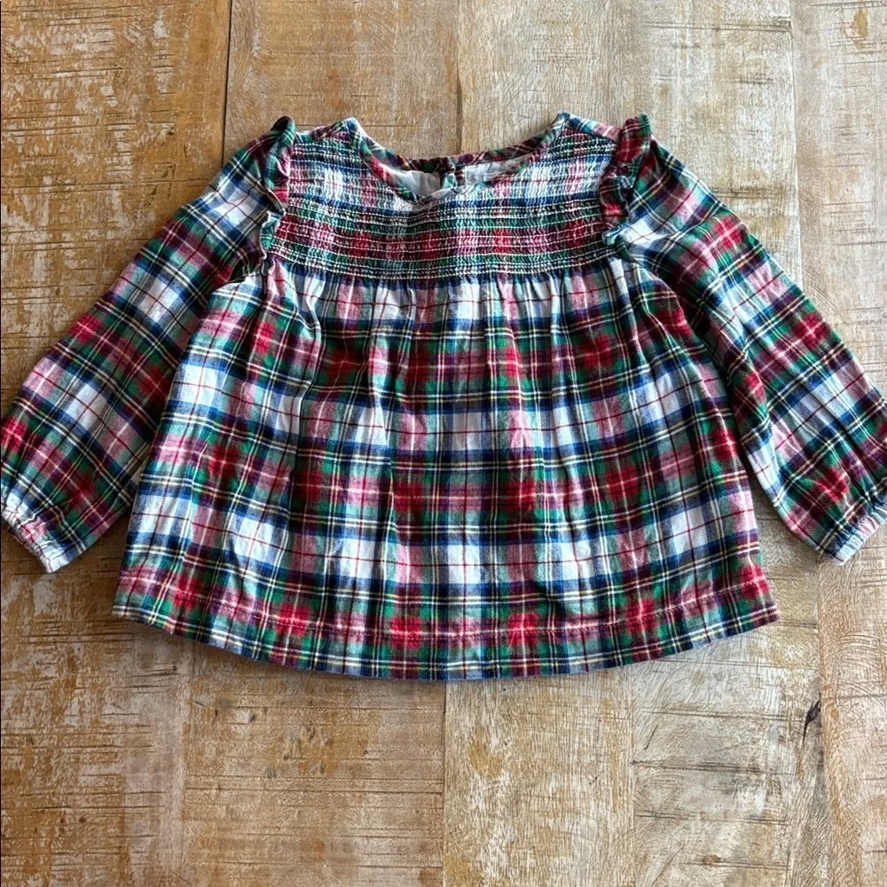 GAP Girls Holiday Plaid Shirt and Leggings Set 2t